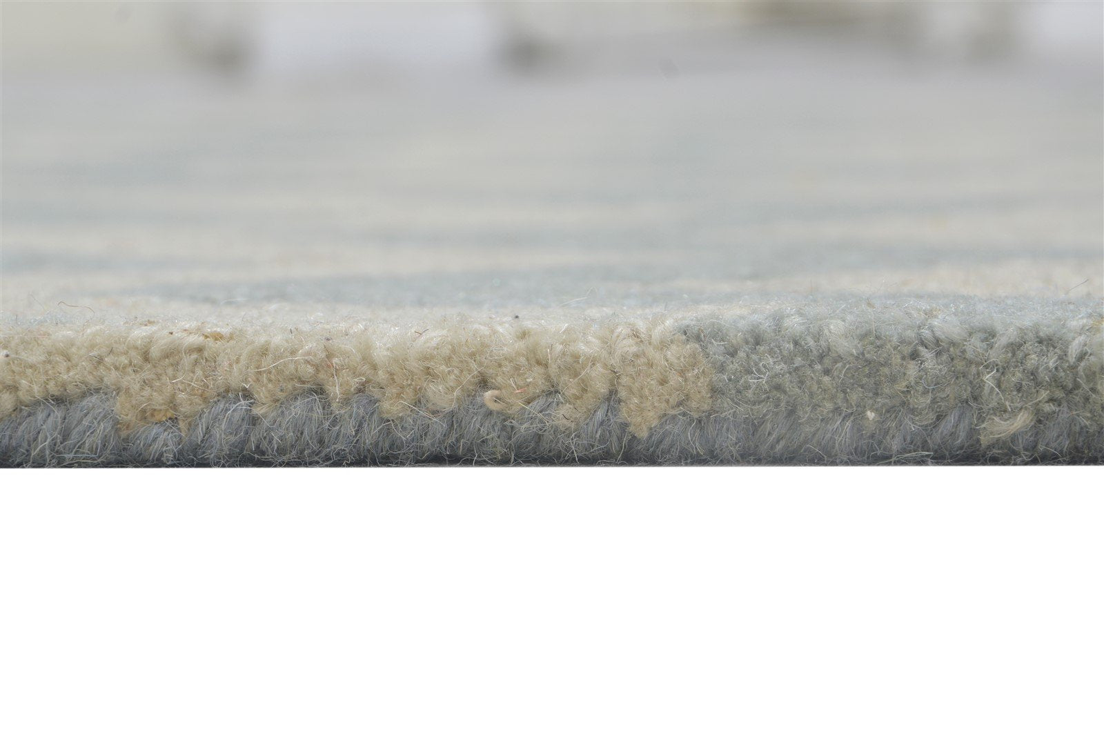 Grey Wool Rug 4' X 6' Modern Hand Tufted Scandinavian Chevron Room Size Carpet 7864308727957