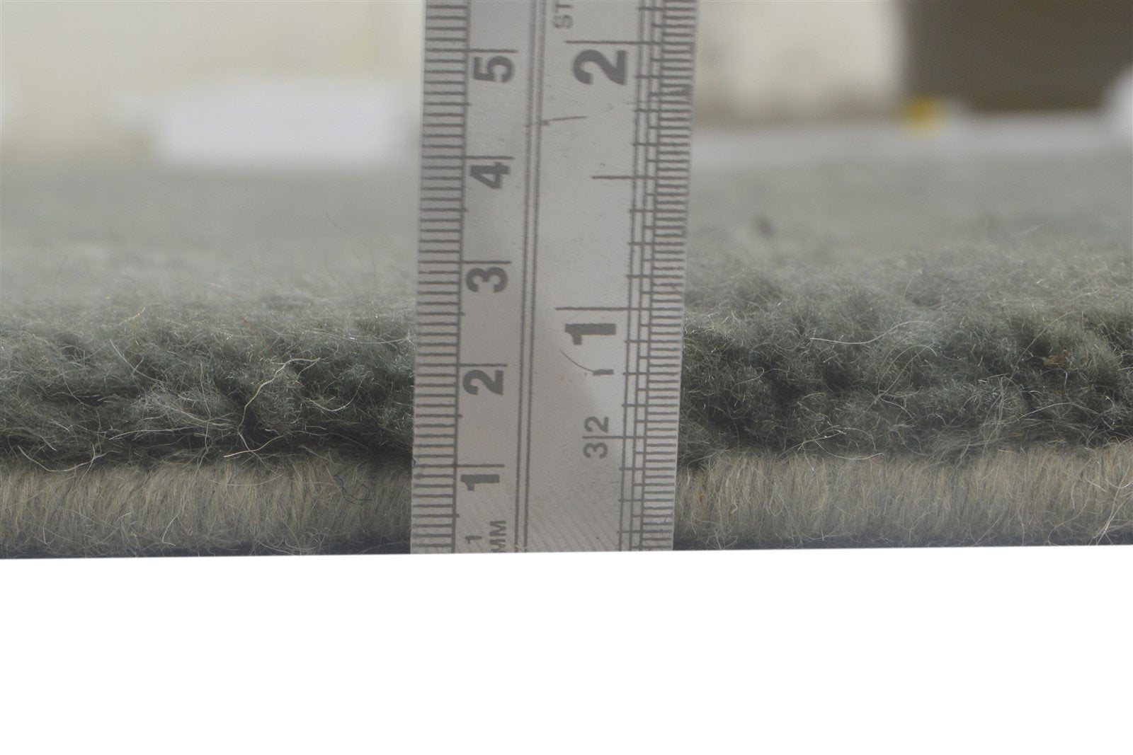 Grey Wool Rug 4' X 6' Shag Hand Knotted Moroccan Geometric Room Size Carpet 7864088952981