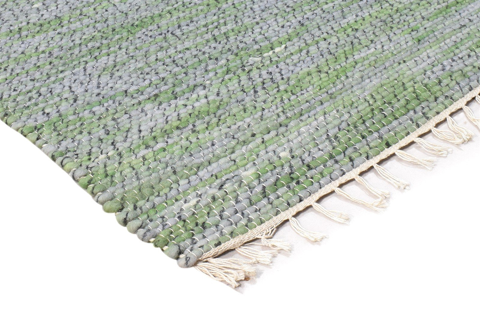 Grey Wool Rug 4' X 7' Modern Hand Woven Scandinavian Solid Room Size Carpet 7865002524821