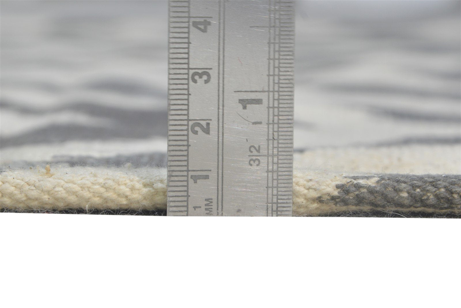 Grey Wool Rug 5' X 6' Modern Dhurrie American Chevron Room Size Carpet 7864673763477