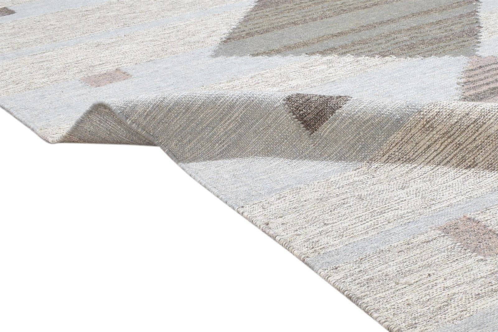 Grey Wool Rug 5' X 8' Modern Dhurrie Moroccan Diamond Room Size Carpet 7864151670933