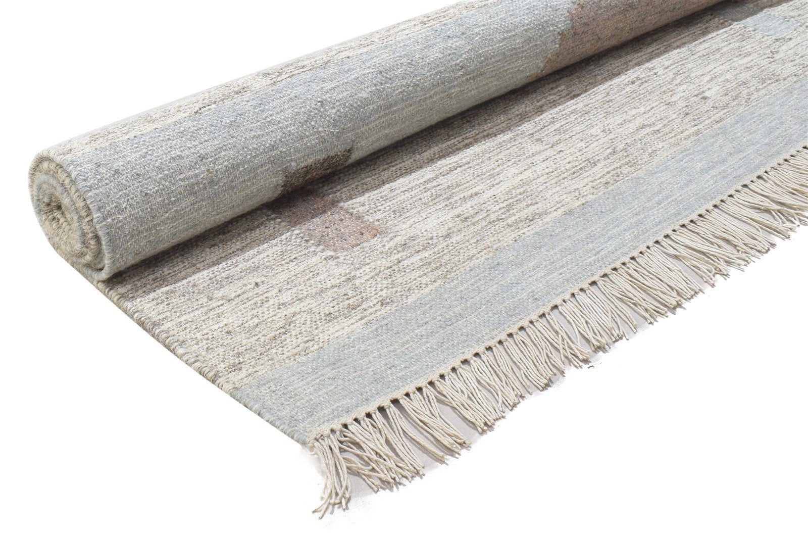 Grey Wool Rug 5' X 8' Modern Dhurrie Moroccan Diamond Room Size Carpet 7864151670933