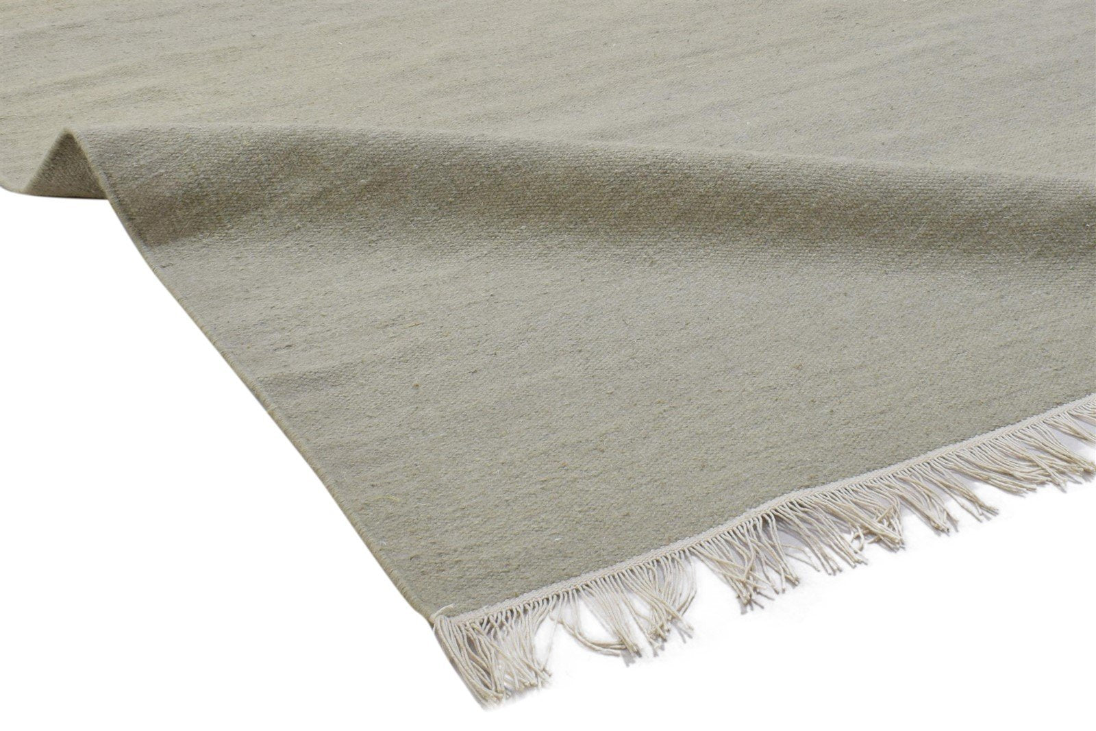 Grey Wool Rug 5' X 8' Modern Dhurrie Scandinavian Solid Room Size Carpet 7860703068309