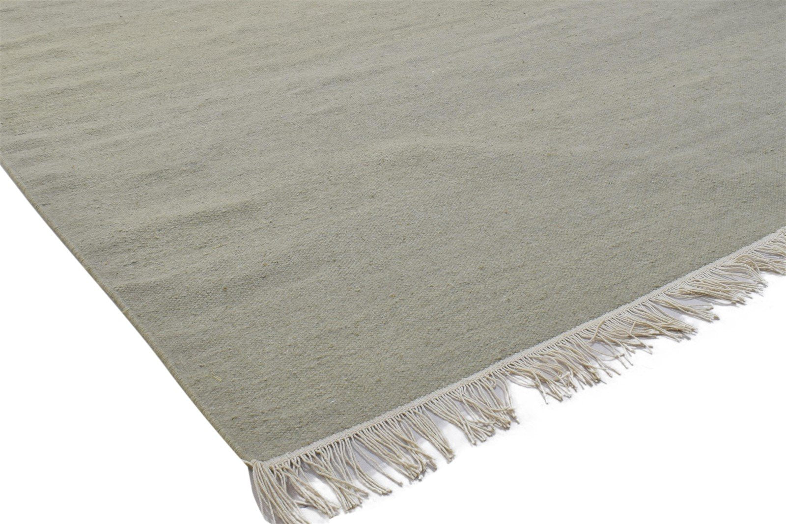 Grey Wool Rug 5' X 8' Modern Dhurrie Scandinavian Solid Room Size Carpet 7860703068309