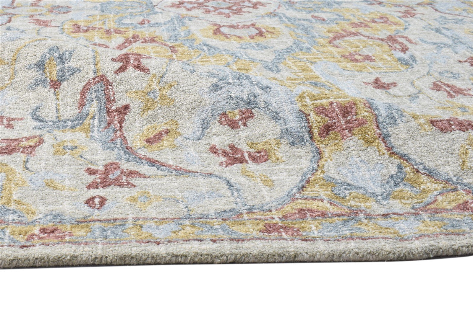 Grey Wool Rug 5' X 8' Modern Hand Tufted Kazak Grid Room Size Carpet 7864093048981