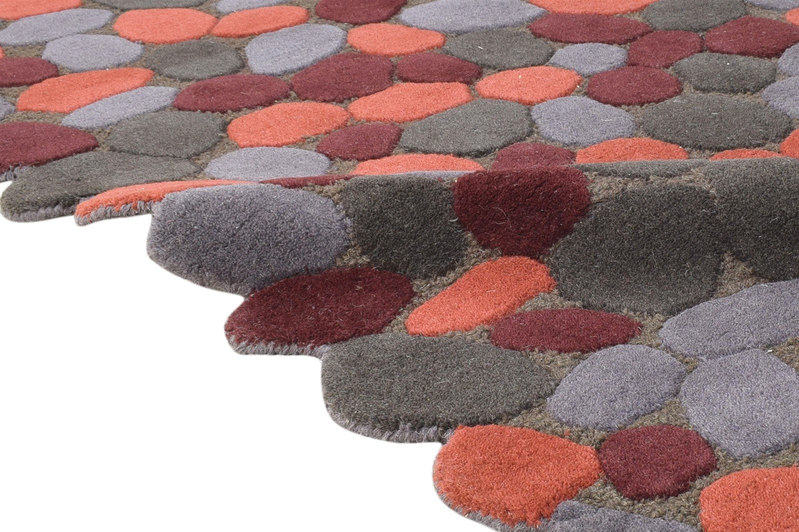 Grey Wool Rug 5' X 8' Modern Hand Tufted Scandinavian Abstract Room Size Carpet 7865056133269