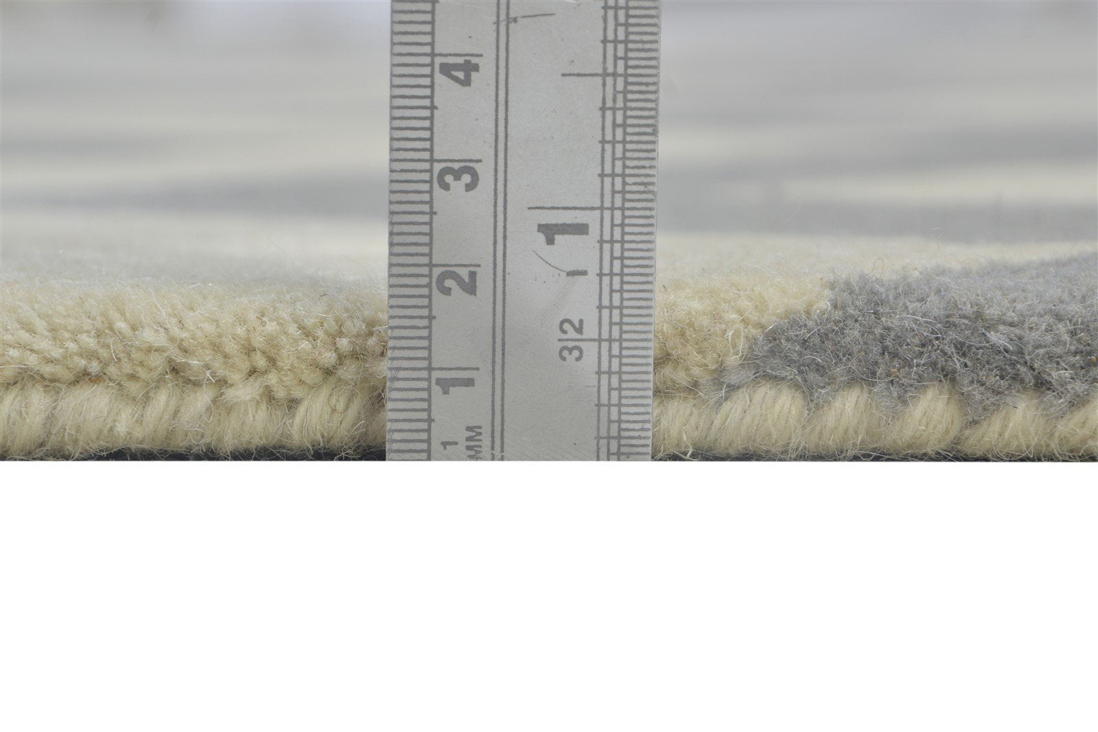Grey Wool Rug 5' X 8' Modern Hand Tufted Scandinavian Chevron Room Size Carpet 7864263409813