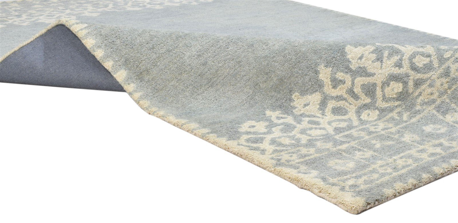 Grey Wool Rug 5' X 8' Modern Hand Tufted Scandinavian Lace Room Size Carpet 7860686127253