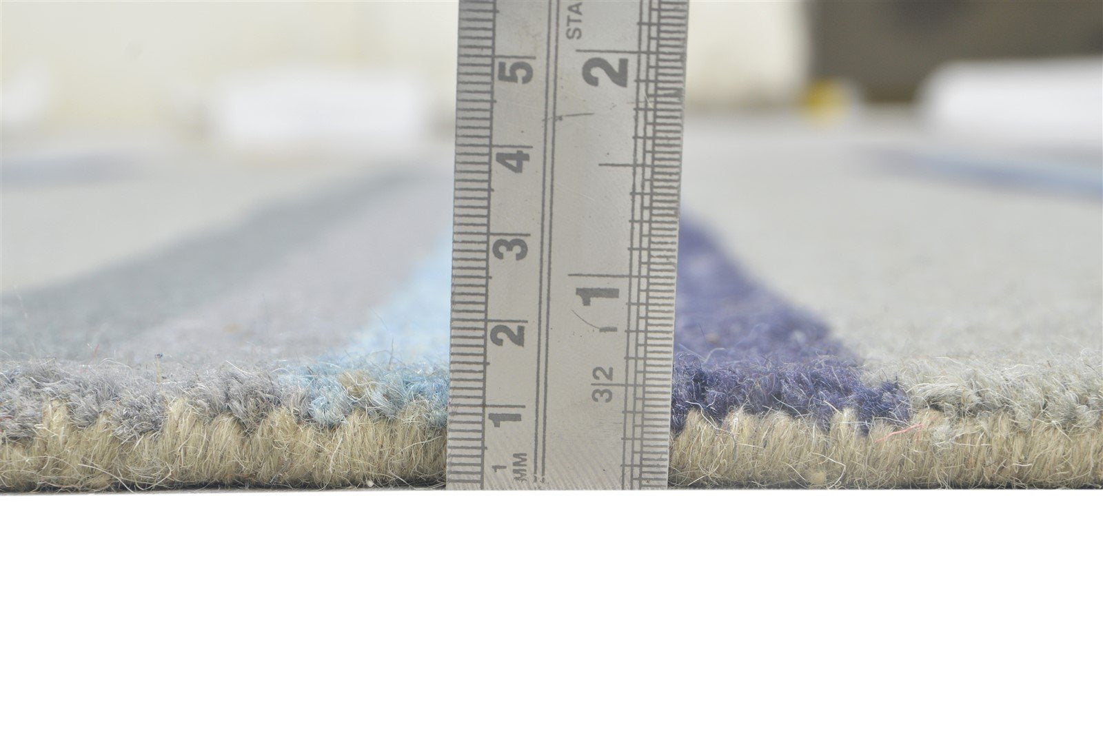 Grey Wool Rug 5' X 8' Modern Hand Tufted Scandinavian Striped Room Size Carpet 7864095998101