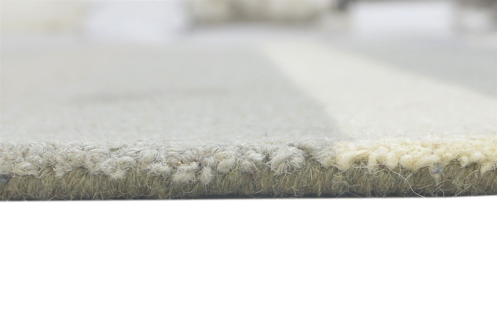 Grey Wool Rug 5' X 8' Modern Hand Tufted Scandinavian Striped Room Size Carpet 7860706476181