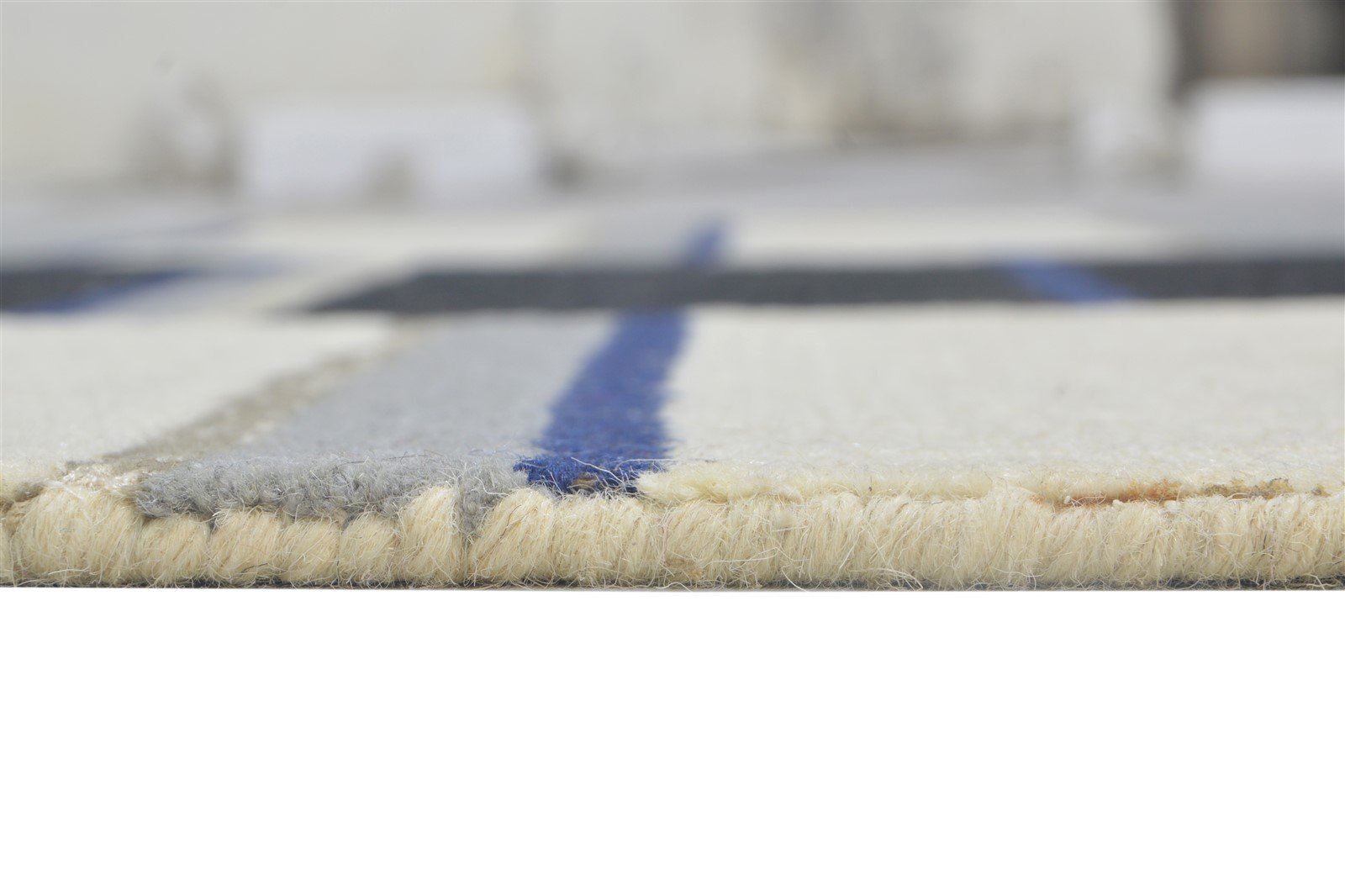 Grey Wool Rug 5' X 8' Modern Hand Tufted Scandinavian Striped Room Size Carpet 7864278581397