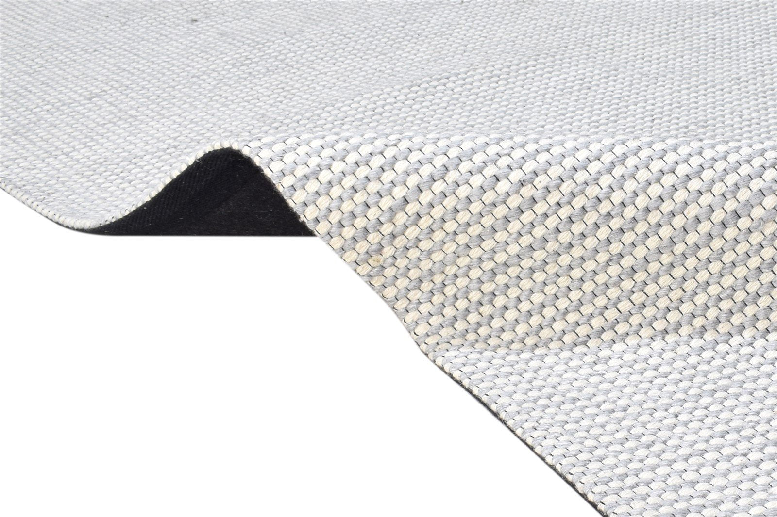 Shirline Grey Wool Rug 5' X 8' Modern Hand Woven Scandinavian Striped 7865007341717
