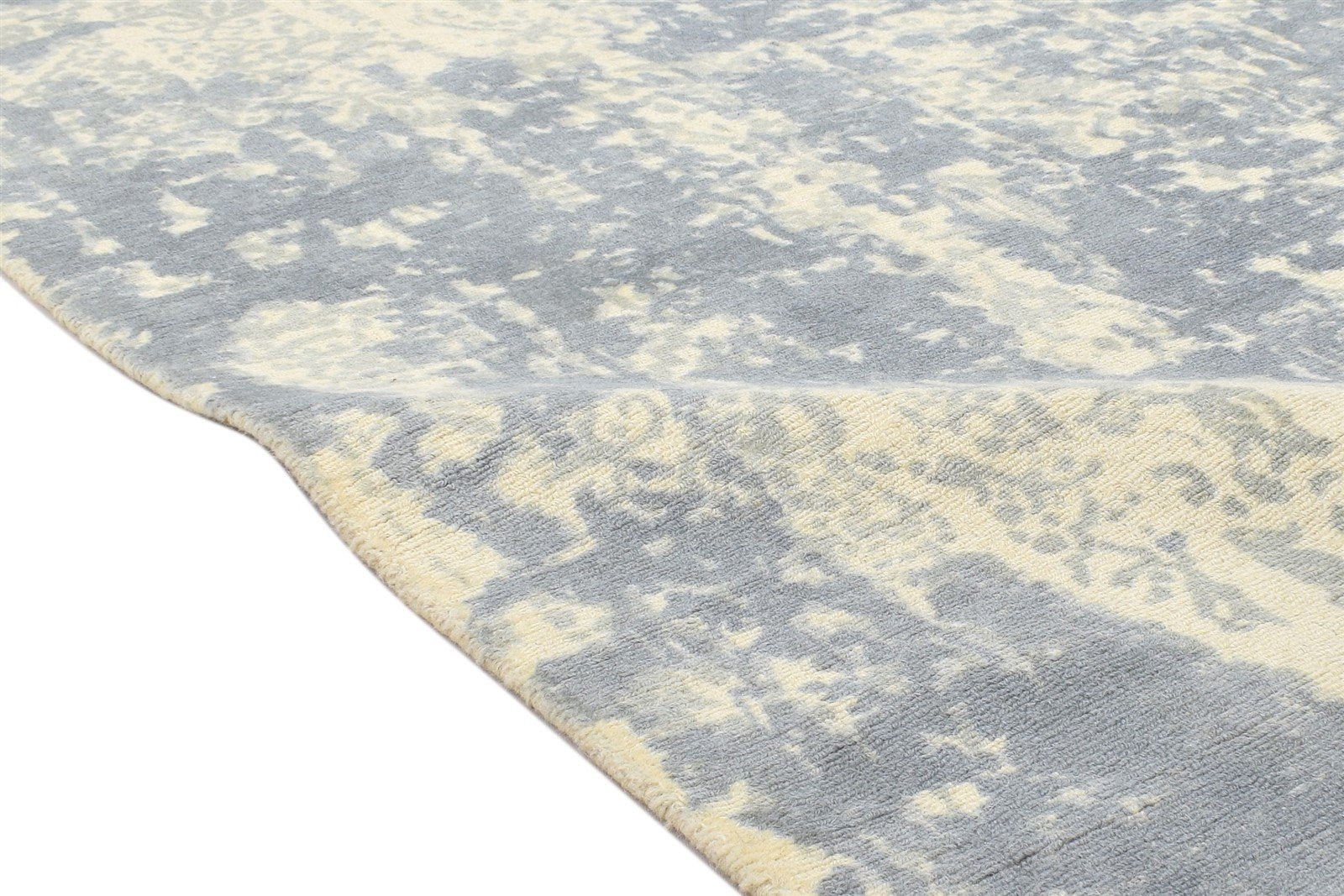 Grey Wool Rug 5' X 8' Modern Handloom Scandinavian Abstract Room Size Carpet 7864148951189