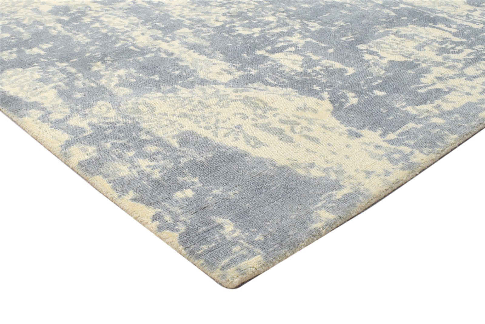Grey Wool Rug 5' X 8' Modern Handloom Scandinavian Abstract Room Size Carpet 7864148951189