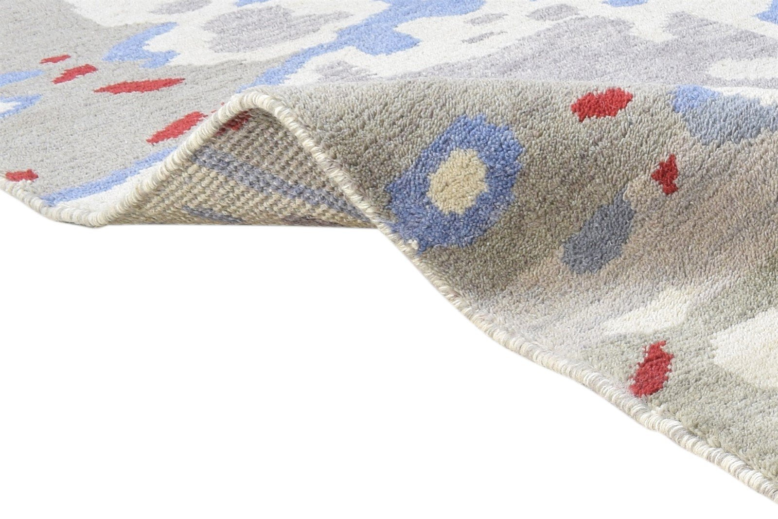 Clemence Grey Wool Rug 6' X 9' Modern Hand Knotted Bohemian Abstract 7864942624917