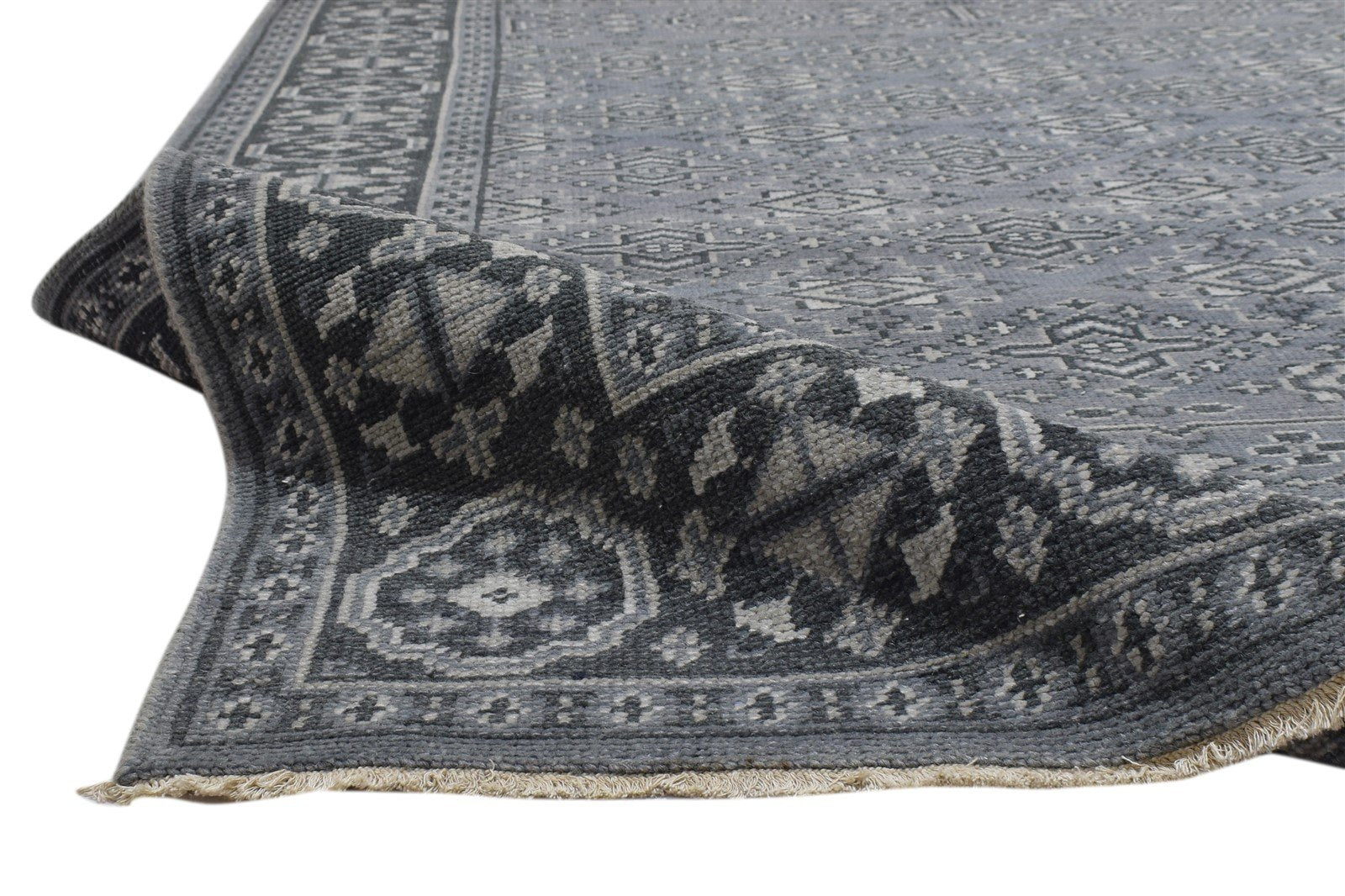 Grey Wool Rug 6' X 9' Persian Hand Knotted Kazak Oriental Room Size Carpet 7860676657301
