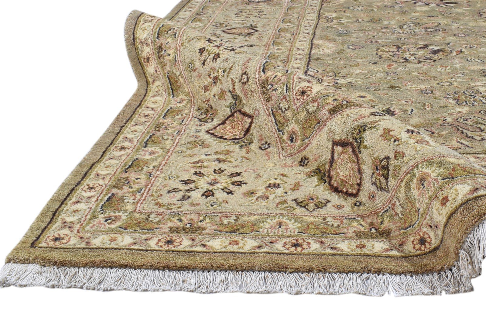 Grey Wool Rug 8' X 10' Persian Hand Knotted Kashan Oriental Large Carpet 7860694286485