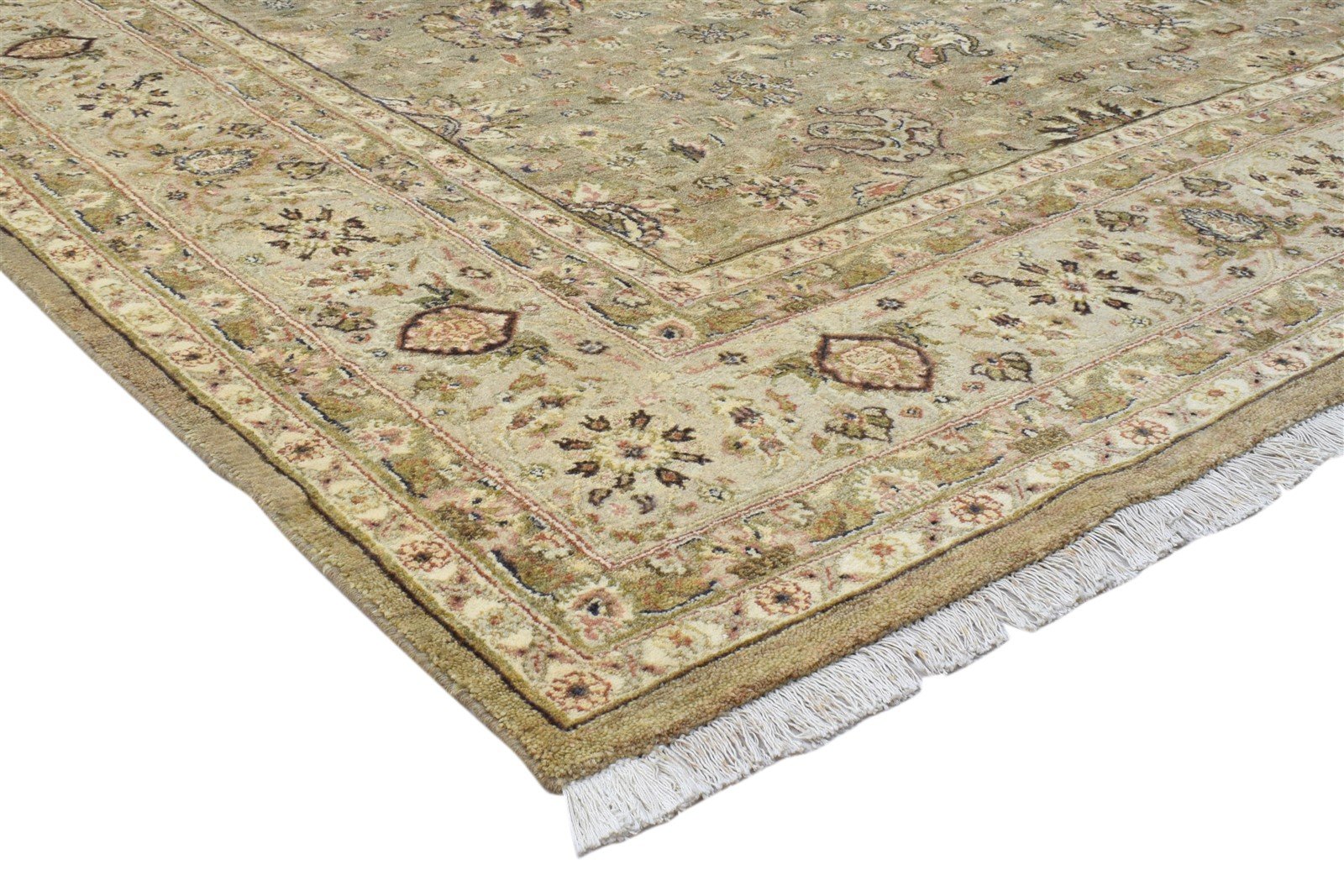 Grey Wool Rug 8' X 10' Persian Hand Knotted Kashan Oriental Large Carpet 7860694286485