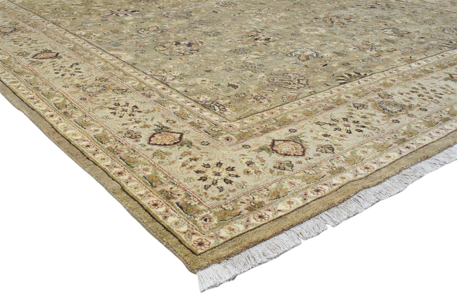 Grey Wool Rug 8' X 10' Persian Hand Knotted Kashan Oriental Large Carpet 7860694286485