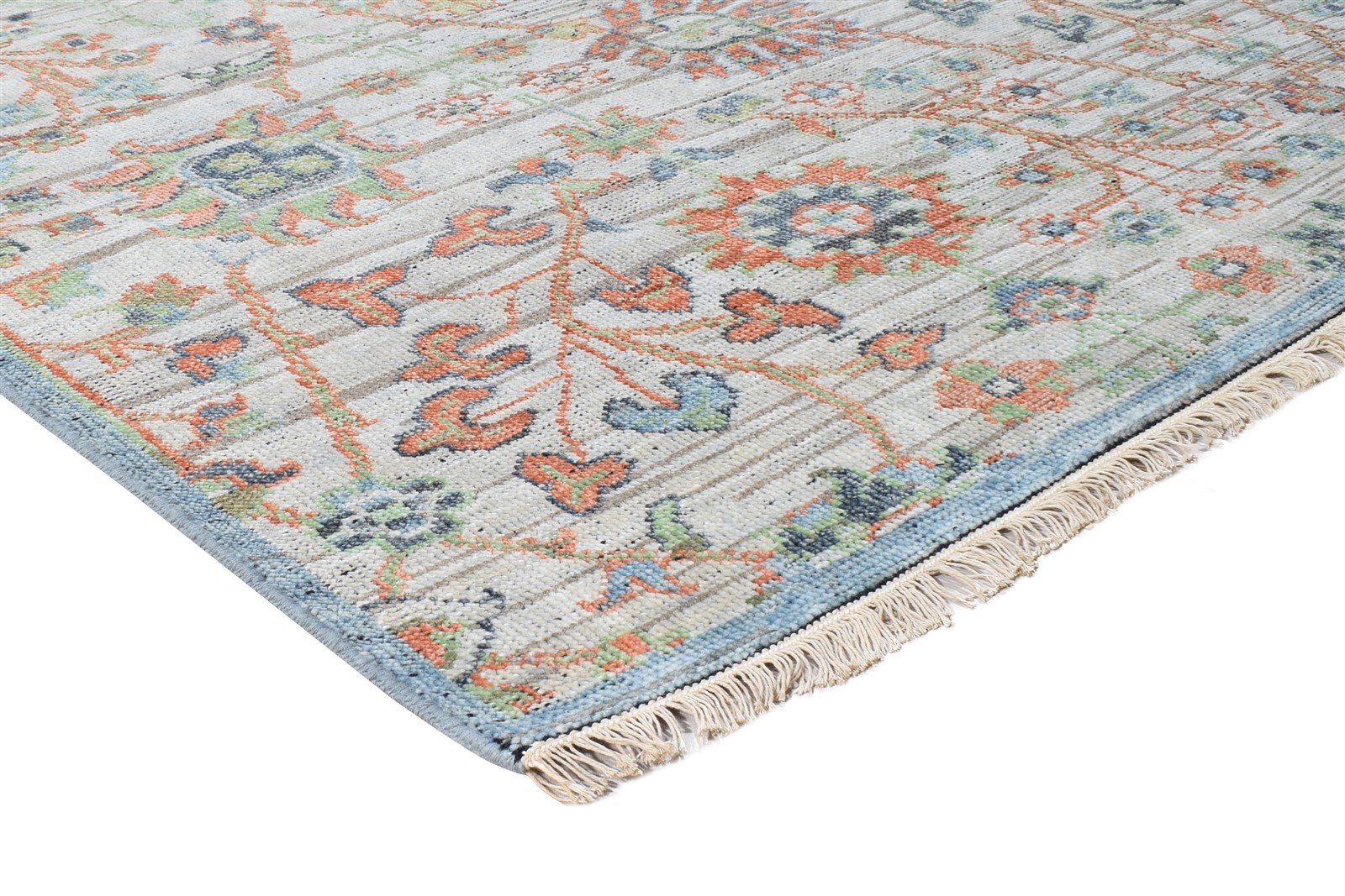 Grey Wool Rug 8' X 10' Persian Hand Knotted Kashan Oriental Large Carpet 7864677499029