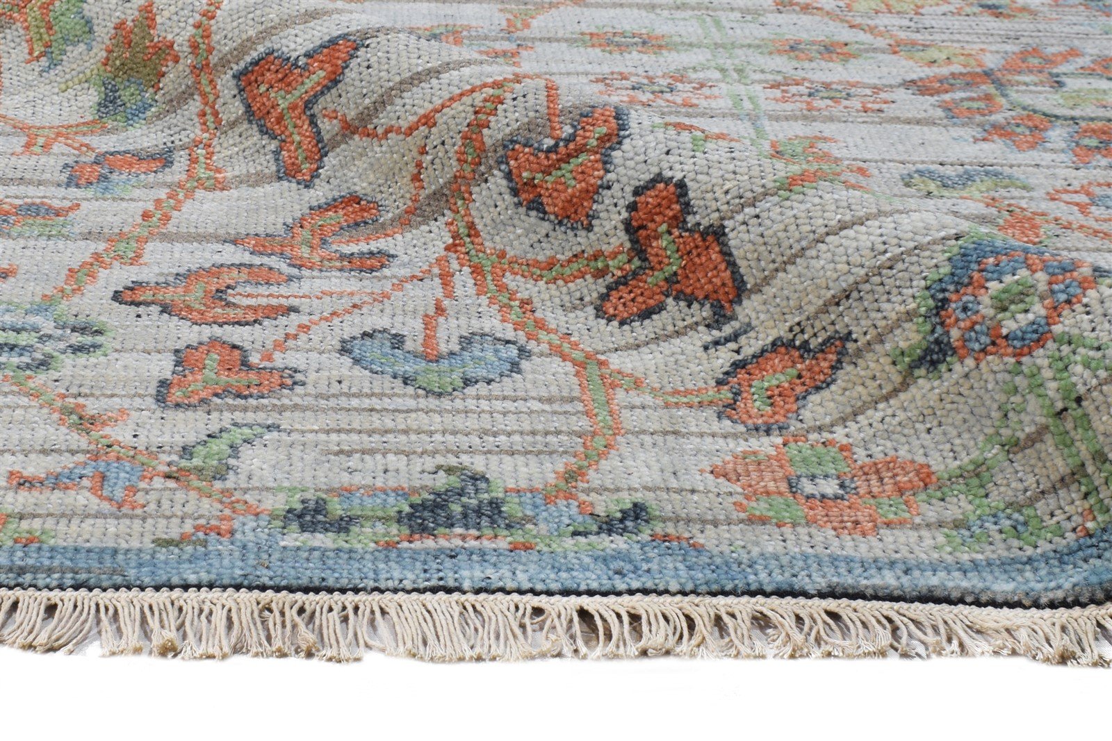 Grey Wool Rug 8' X 10' Persian Hand Knotted Kashan Oriental Large Carpet 7864677499029
