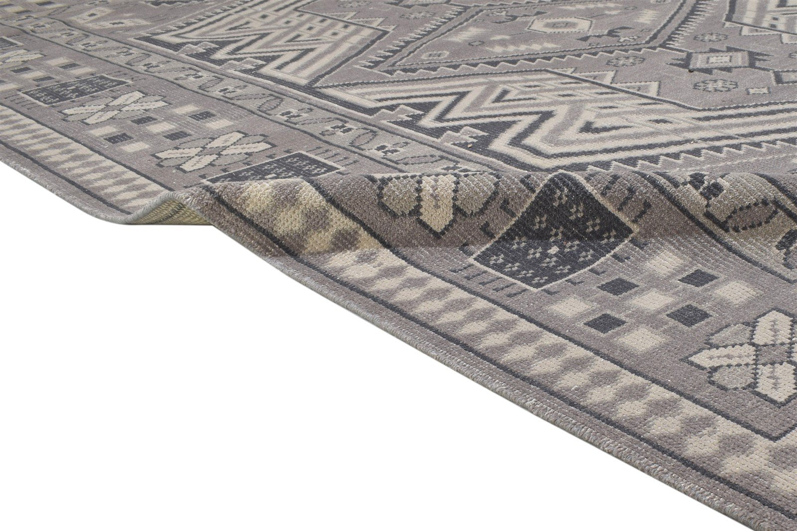 Grey Wool Rug 8' X 10' Persian Hand Knotted Kazak Oriental Large Carpet 7864176246933