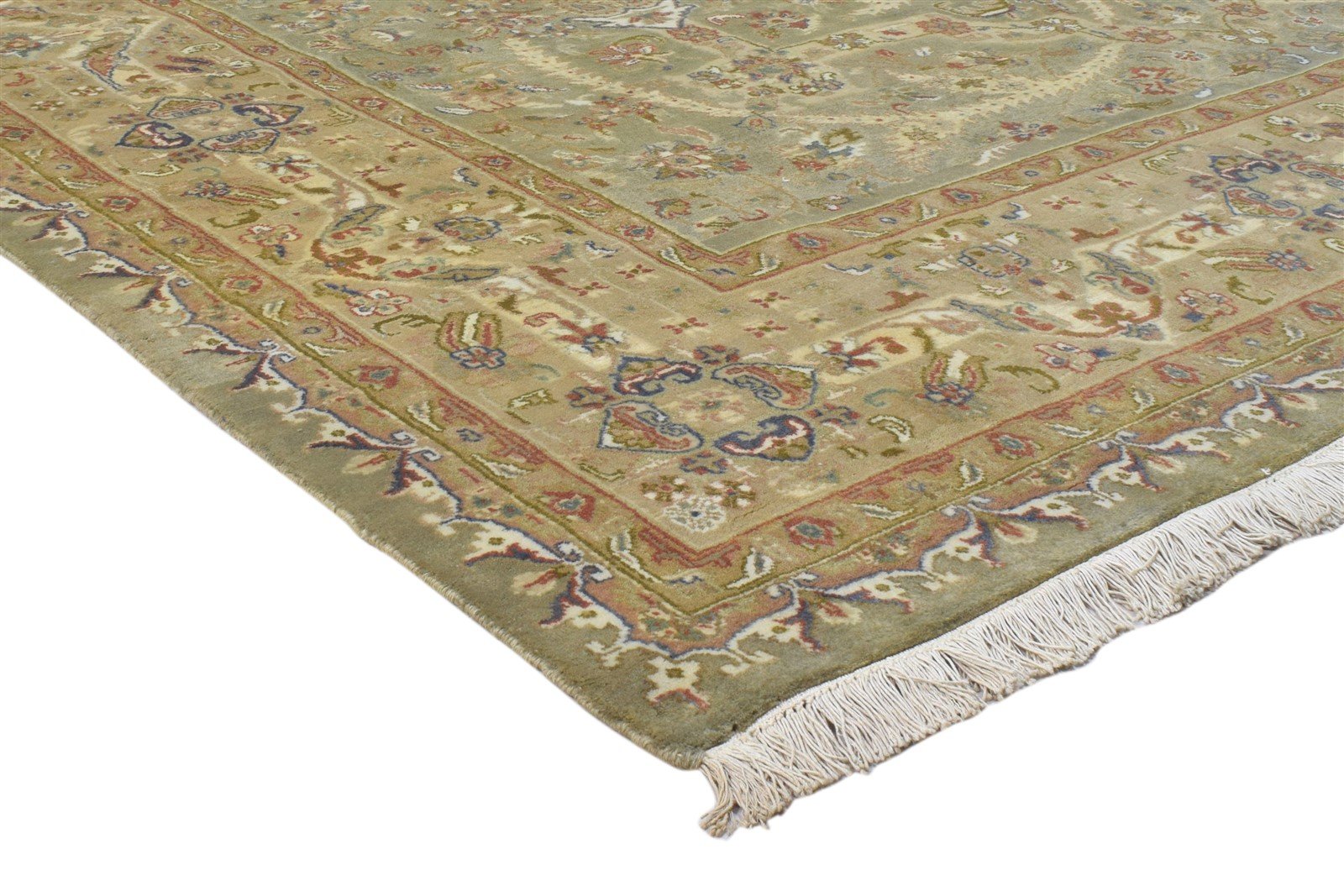 Grey Wool Rug 8' X 10' Persien Hand Knotted Kashan Oriental Large Carpet 7860697104533