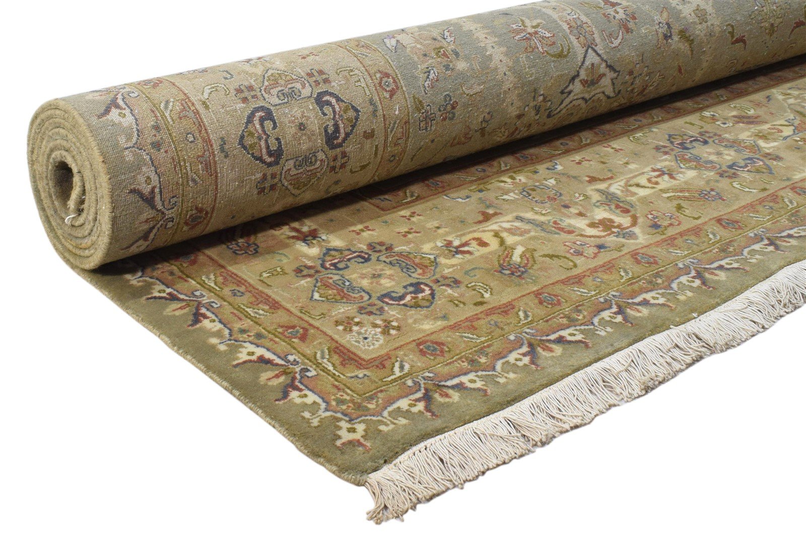 Grey Wool Rug 8' X 10' Persien Hand Knotted Kashan Oriental Large Carpet 7860697104533