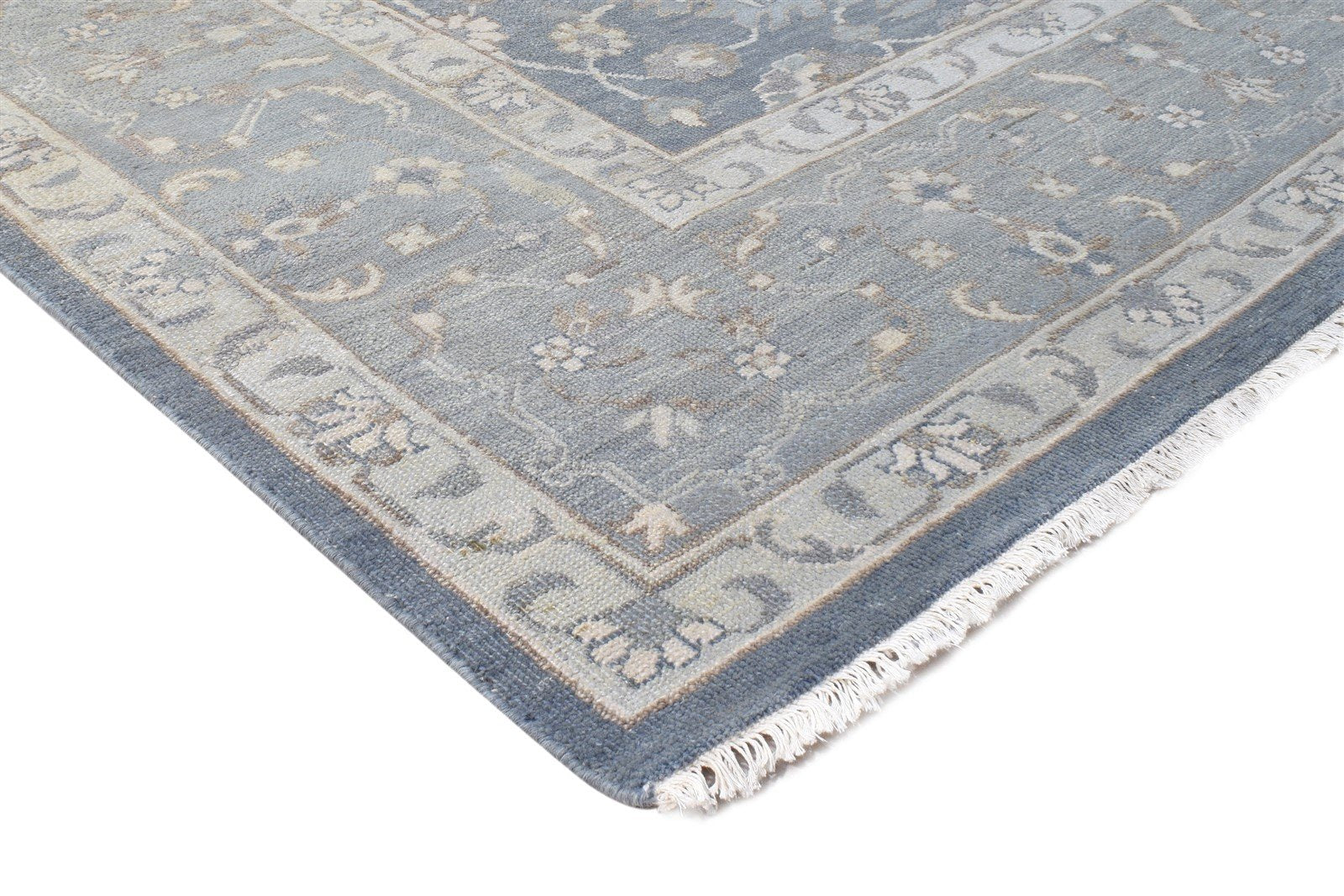 Grey Wool Rug 8' X 10' Persien Hand Knotted Oushak Oriental Large Carpet 7865111806101