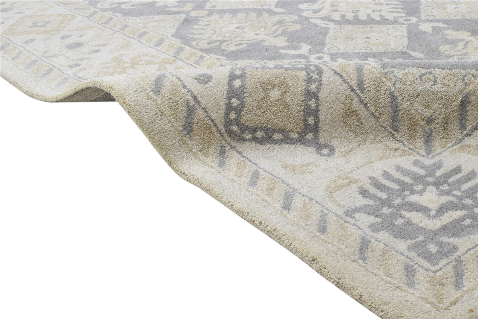 Grey Wool Rug 8' X 11' Persien Hand Tufted Bokhara Oriental Large Carpet 7864808374421