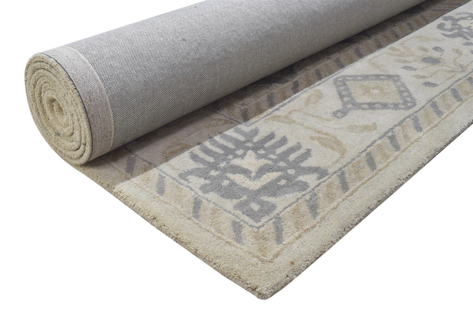 Grey Wool Rug 8' X 11' Persien Hand Tufted Bokhara Oriental Large Carpet 7864808374421