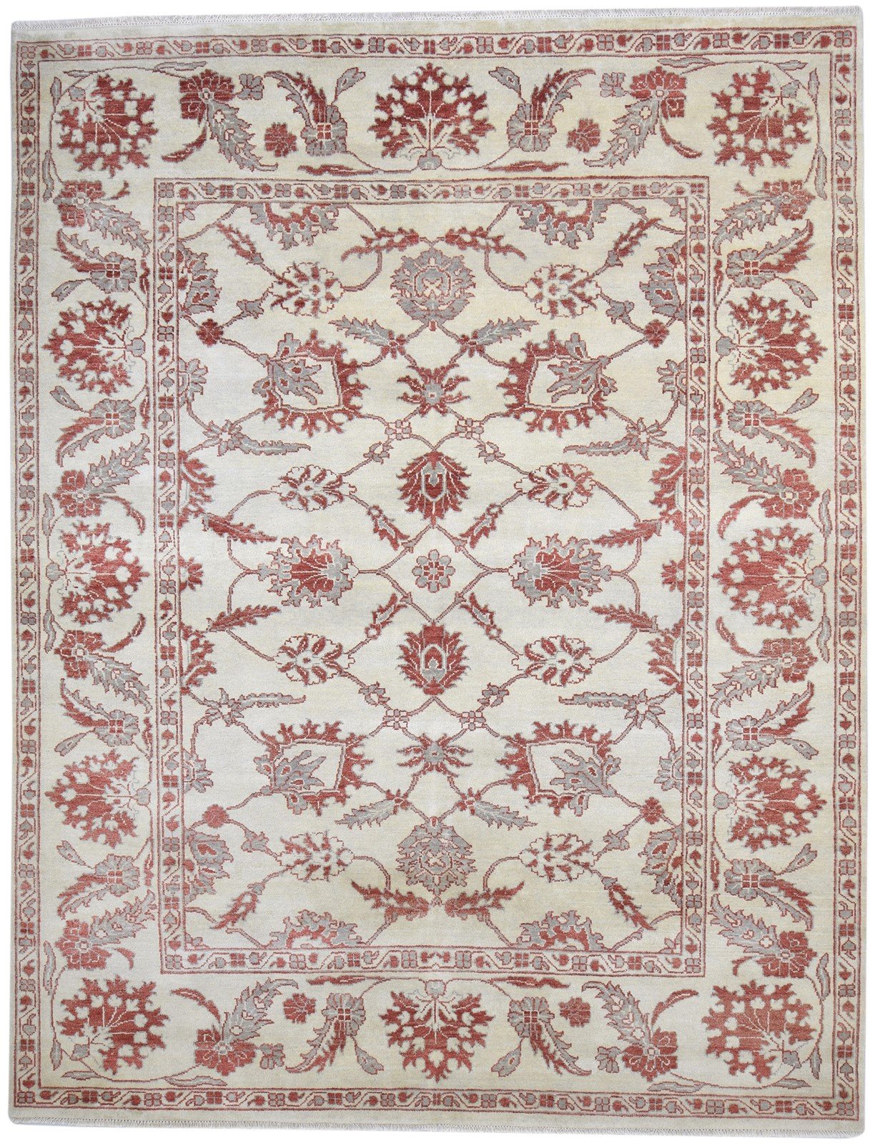 Grey Wool Rug 9' X 12' Persian Hand Knotted Oushak Oriental Extra Large Carpet 7864187125909