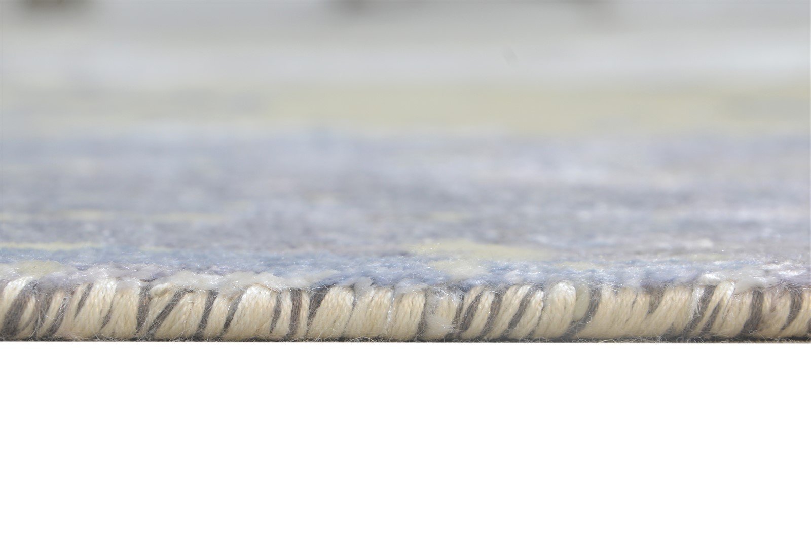Grey Wool / Silk Rug 11X10 Modern Hand Knotted Indian Abstract Extra Large 7864324948117