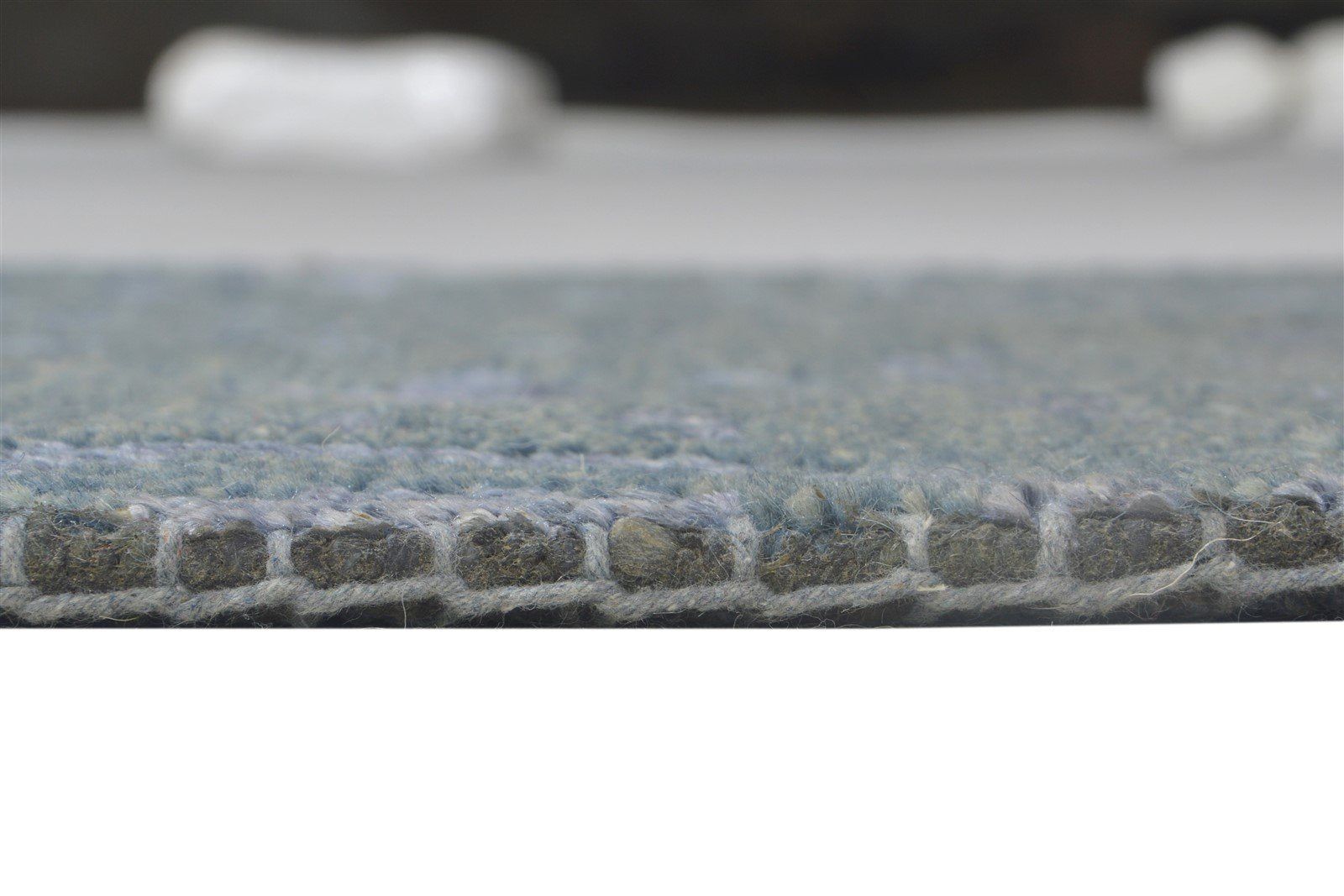 Grey Wool / Silk Rug 2' X 2' Modern Hand Knotted Moroccan Trellis Small Carpet 7864132731029
