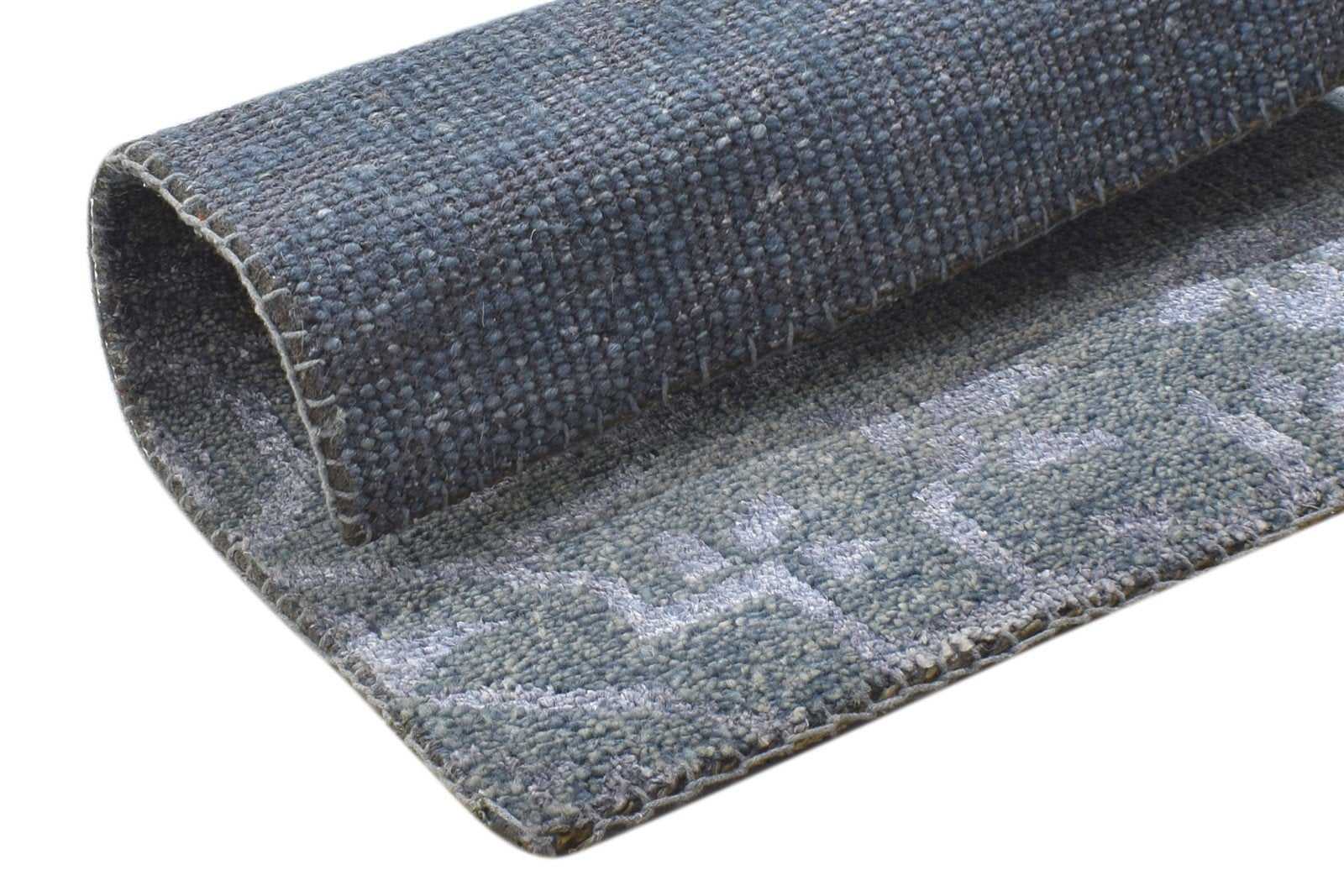 Grey Wool / Silk Rug 2' X 2' Modern Hand Knotted Moroccan Trellis Small Carpet 7864132731029