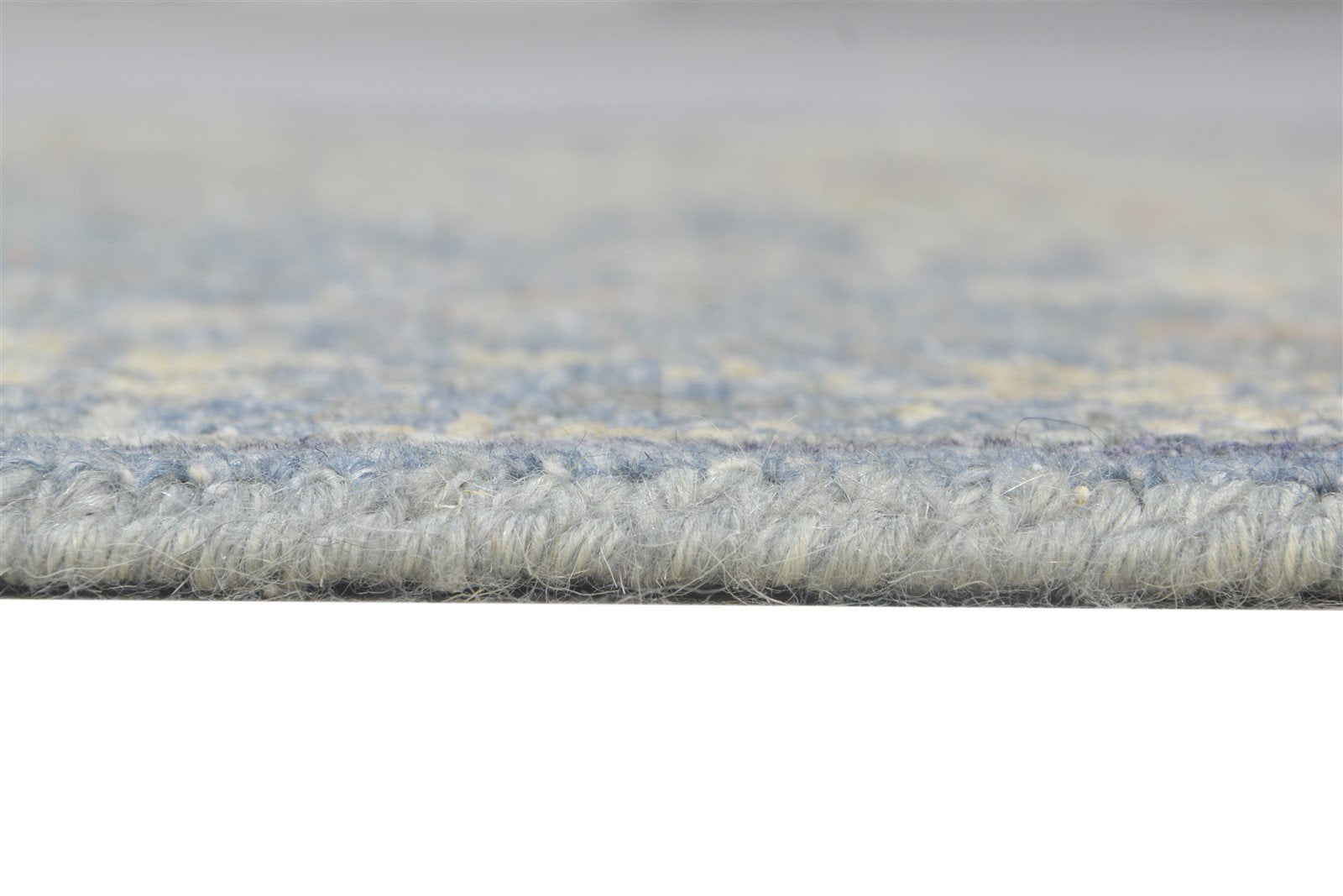 Grey Wool Silk Rug 2' X 3' Modern Hand Knotted American Abstract Small Carpet 7865050792085