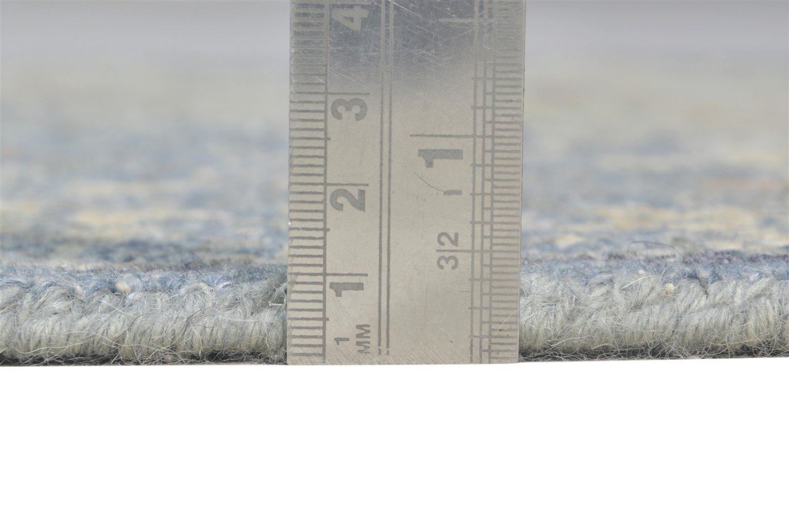 Grey Wool Silk Rug 2' X 3' Modern Hand Knotted American Abstract Small Carpet 7865050792085