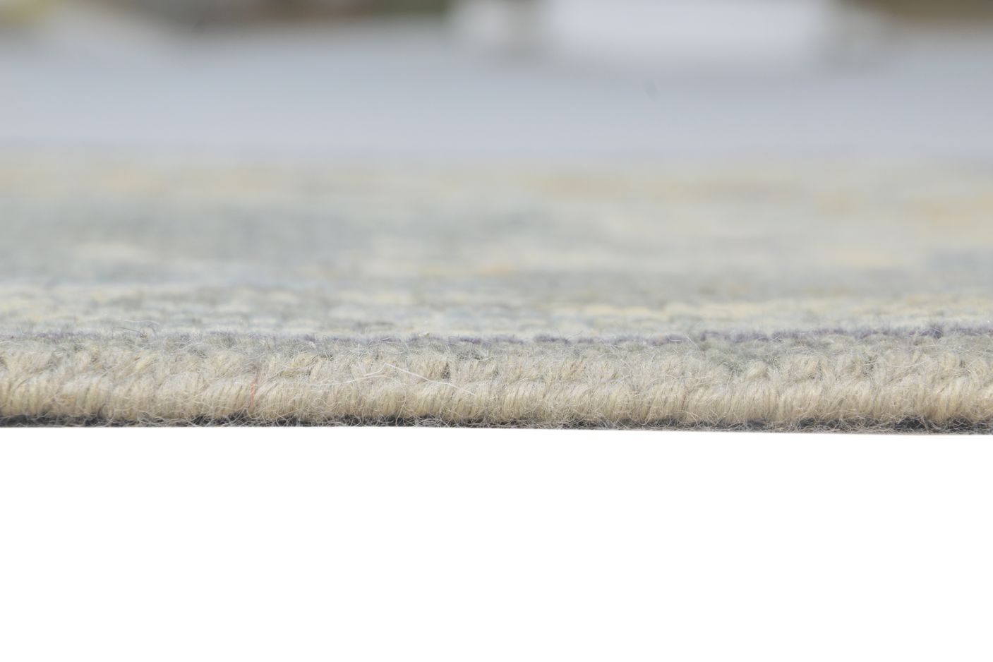 Grey Wool Silk Rug 2' X 3' Modern Hand Knotted American Abstract Small Carpet 7865121079445