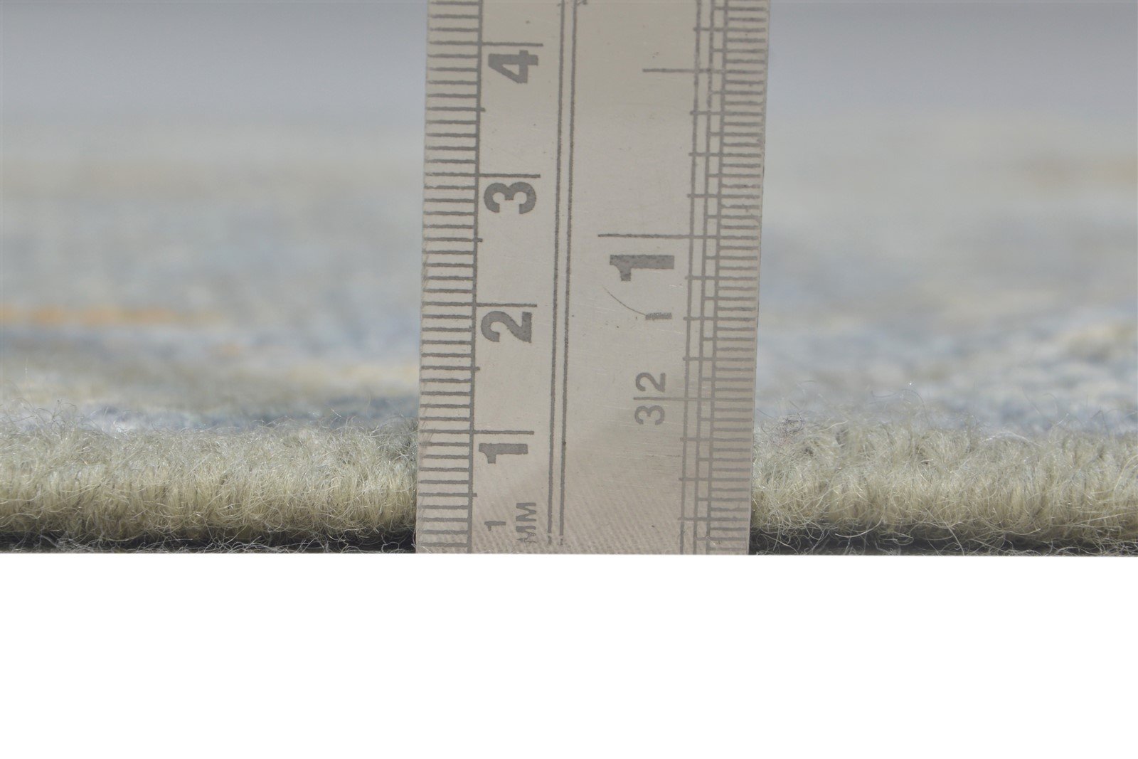 Grey Wool Silk Rug 2X3 Modern Hand Knotted Heriz-Indian Abstract Small Carpet 7865143984277