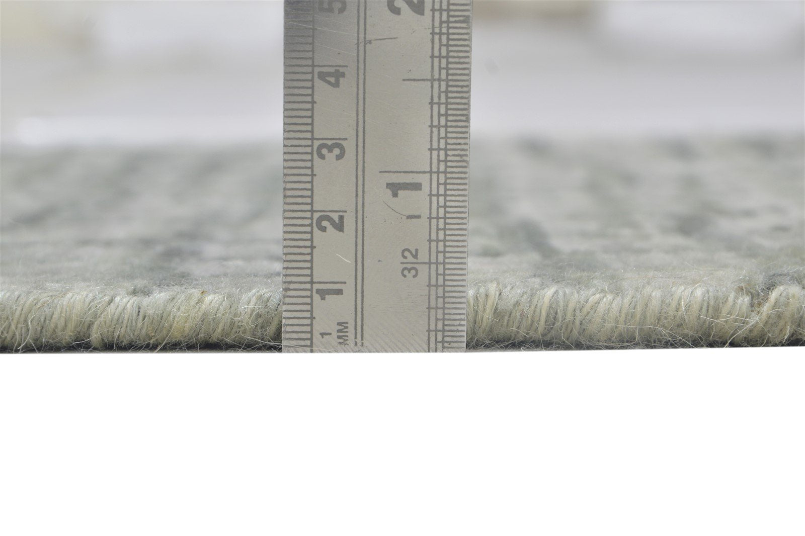 Grey Wool Silk Rug 2X8 Modern Jacquard Loom Scandinavian Geometric Small Runner 7864147312789