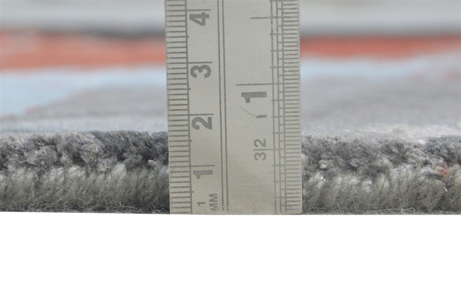 Grey Wool / Silk Rug 3' X 3' Modern Hand Knotted Indian Abstract Small Round 7864587223189