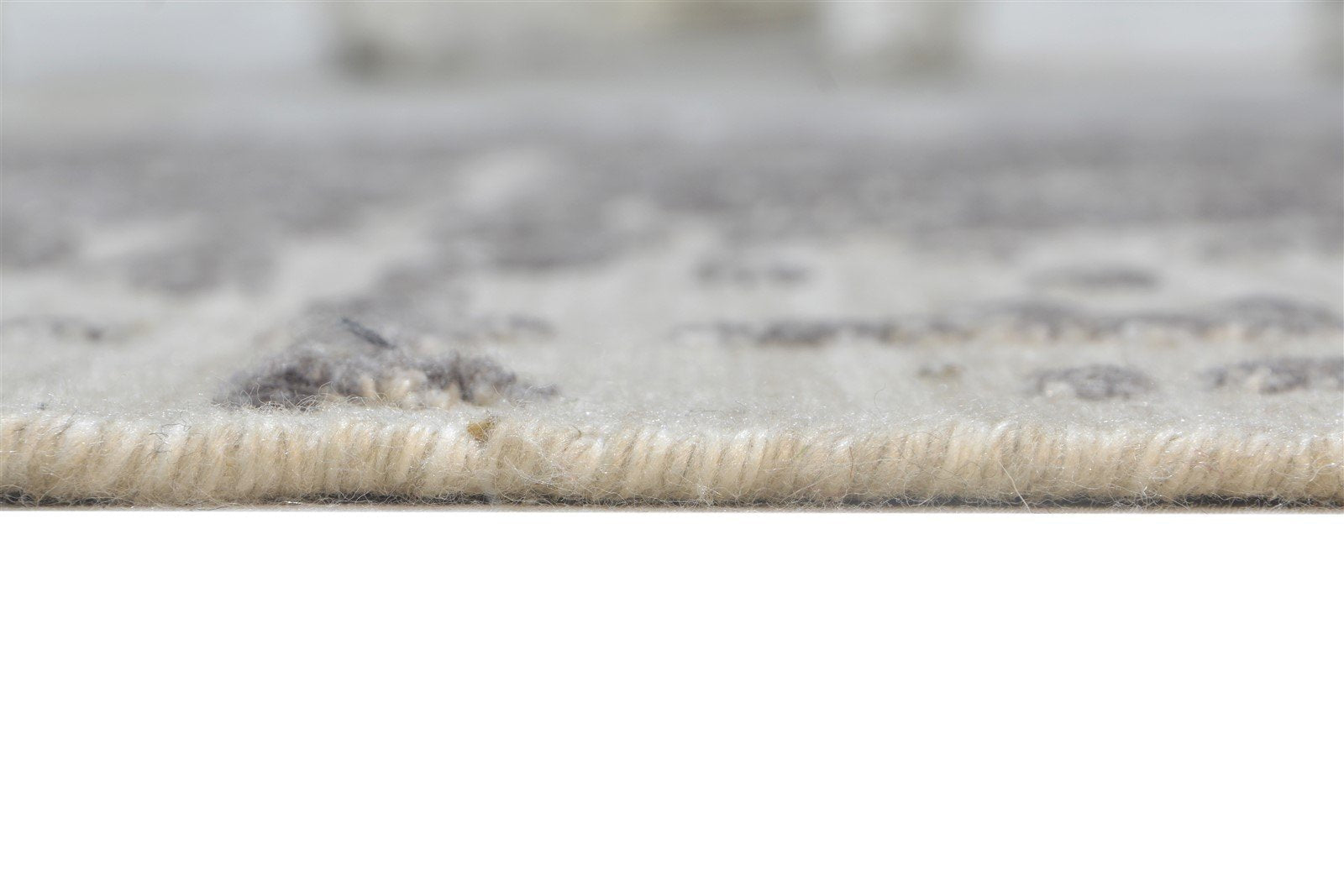 Grey Wool / Silk Rug 5' X 8' Modern Hand Woven French Abstract Room Size Carpet 7864771936405