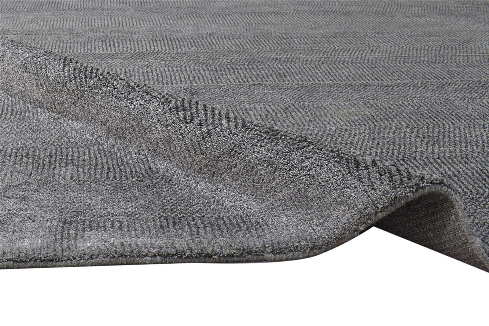 Grey Wool / Silk Rug 5X7 Modern Handloom Moroccan Grass Trellis Room Size 7864153702549