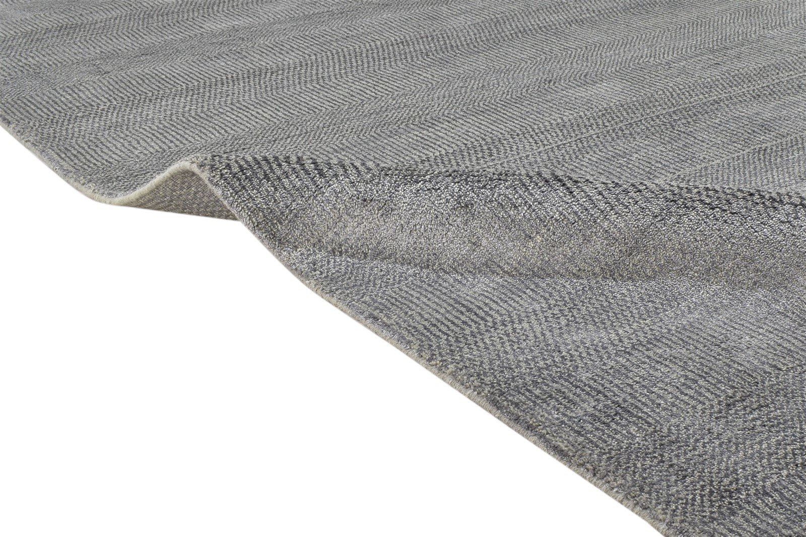 Grey Wool / Silk Rug 5X7 Modern Handloom Moroccan Grass Trellis Room Size 7864153702549