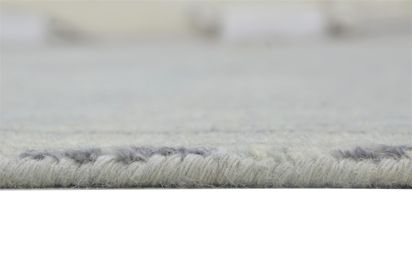 Grey Wool / Silk Rug 5X8 Modern Hand Knotted Scandinavian Abstract Room Size 7864156651669
