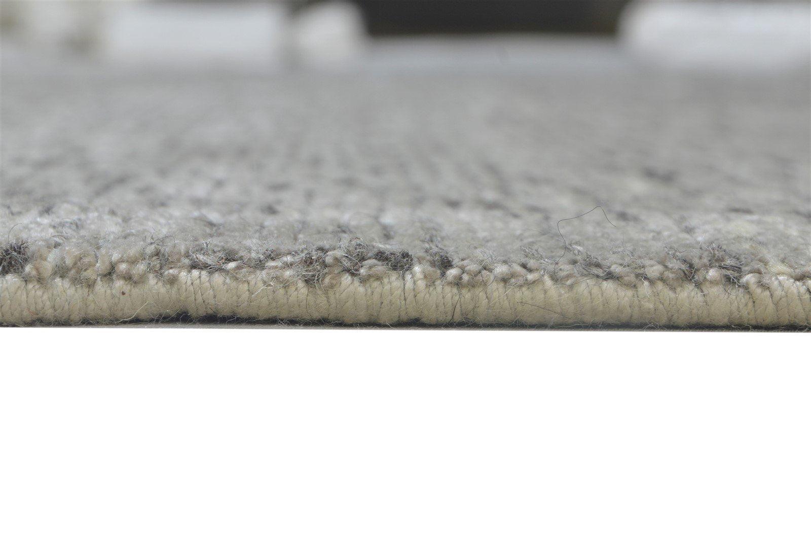 Grey Wool / Silk Rug 6X9 Modern Hand Knotted Scandinavian Solid Large Carpet 7864172904597