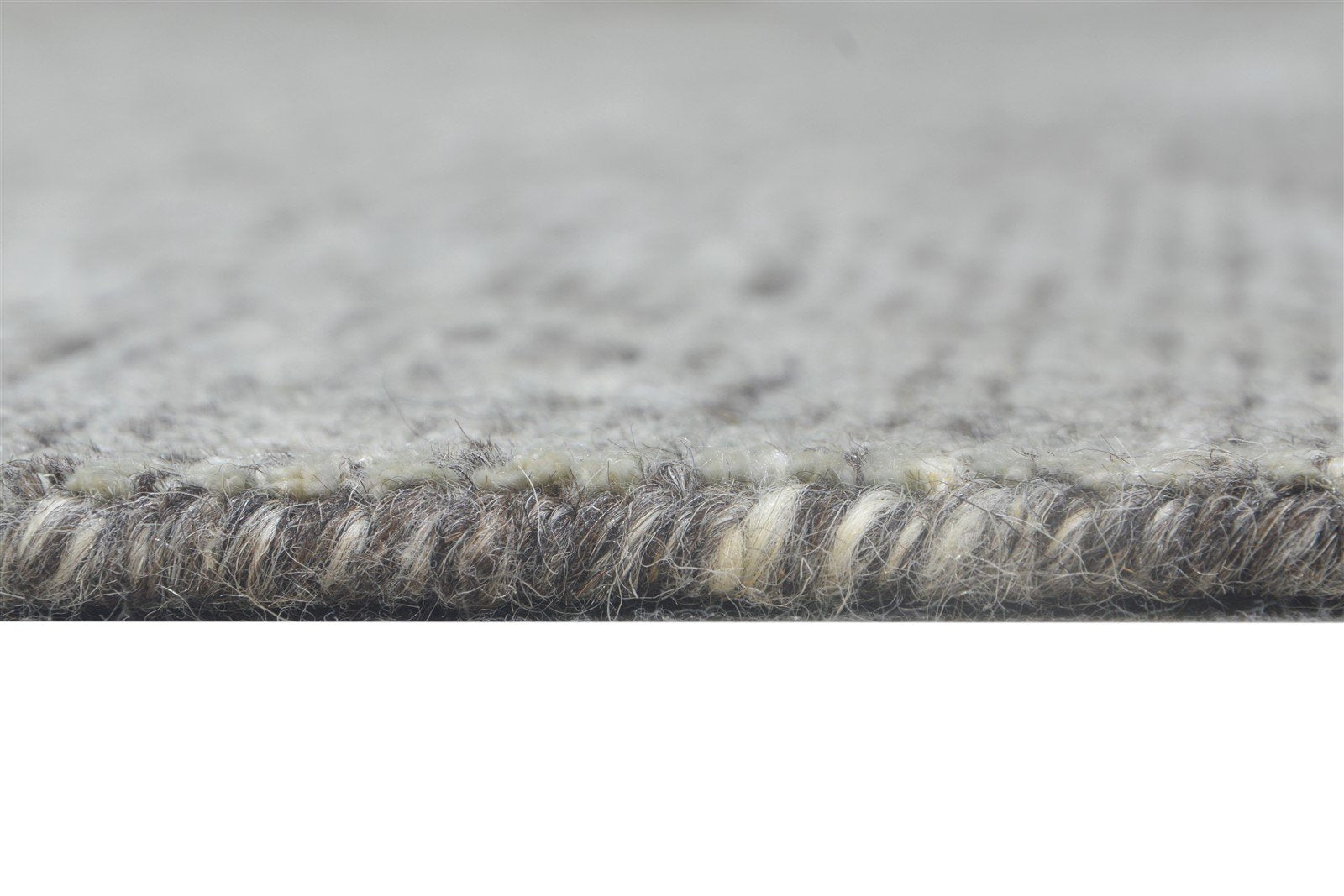 Grey Wool / Silk Rug 8X10 Modern Hand Knotted Scandinavian Solid Large Carpet 7864576999573