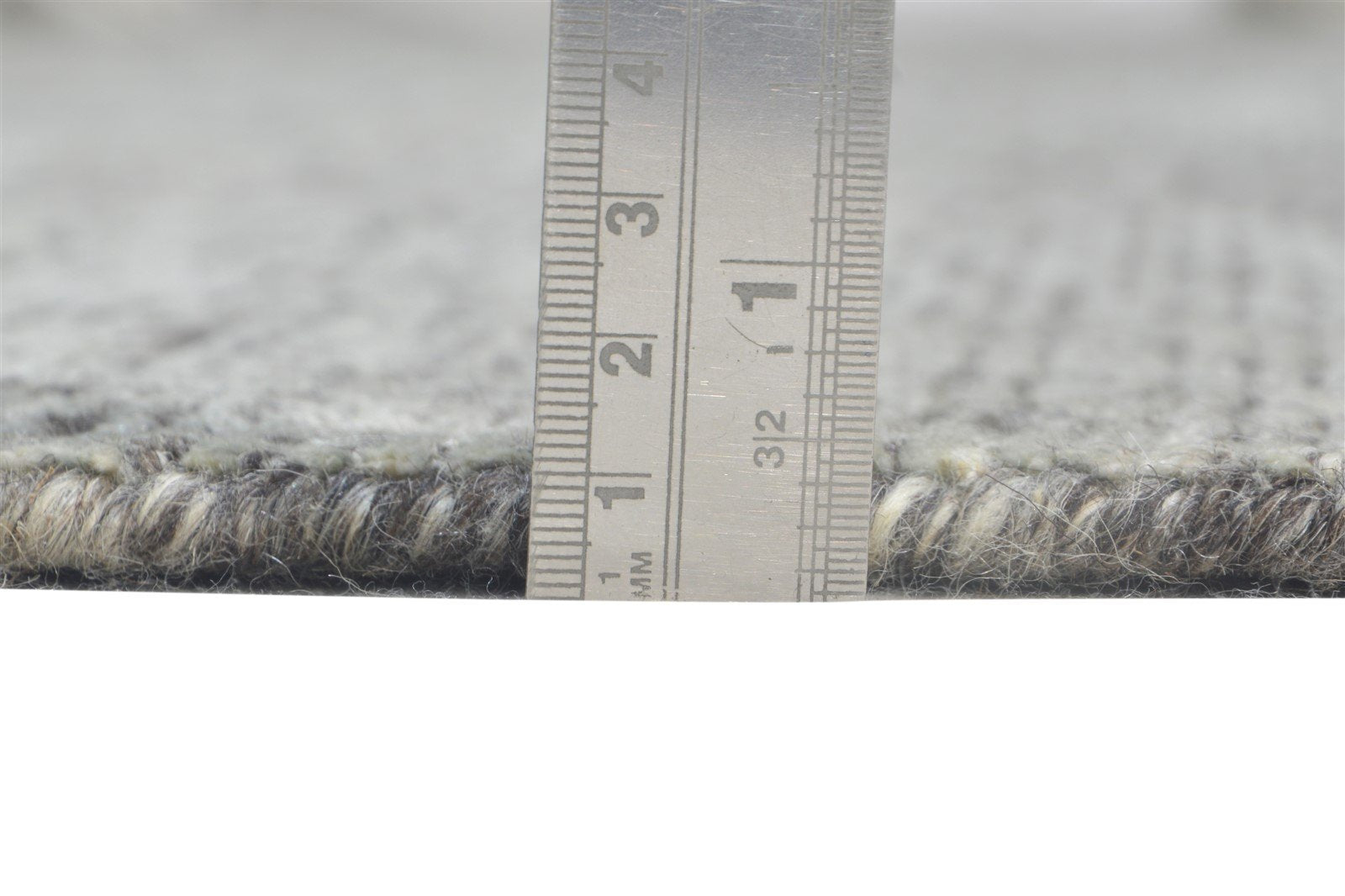 Grey Wool / Silk Rug 8X10 Modern Hand Knotted Scandinavian Solid Large Carpet 7864576999573