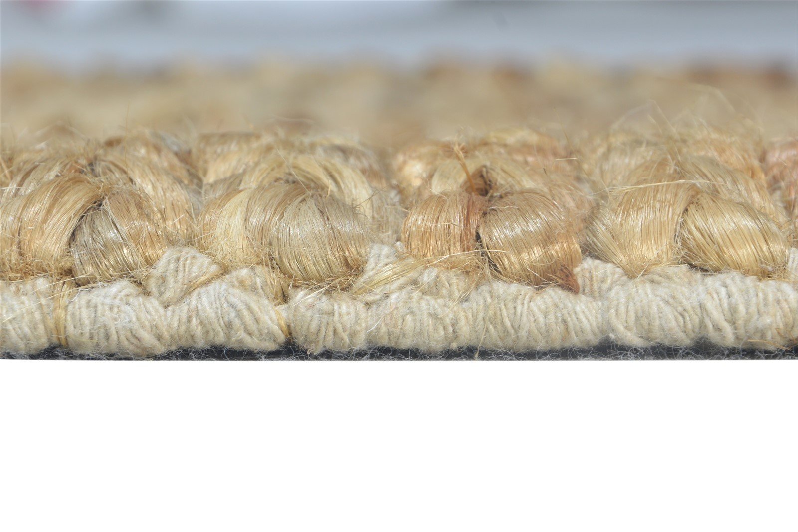 Hand-Hooked Beige Jute Rug 2' X 4' Modern Scandinavian Abstract Small Carpet 7865139265685