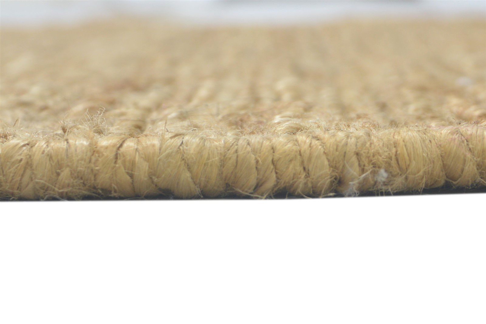 Hand Knotted Beige Jute Rug 4' X 6' Modern Scandinavian Solid Room Size Carpet 7860704379029